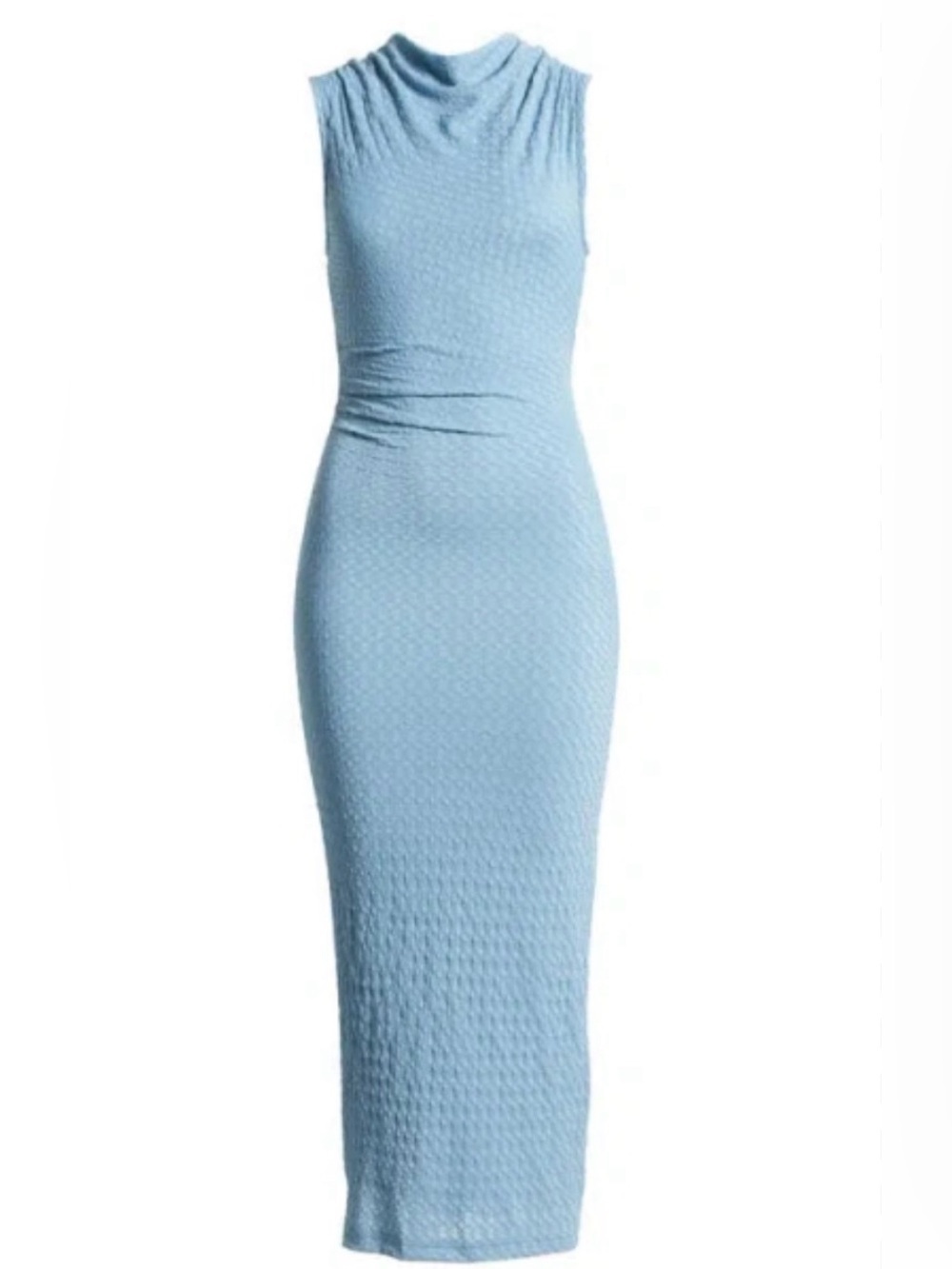 ASTR the Label Textured Cowl Neck Midi Dress